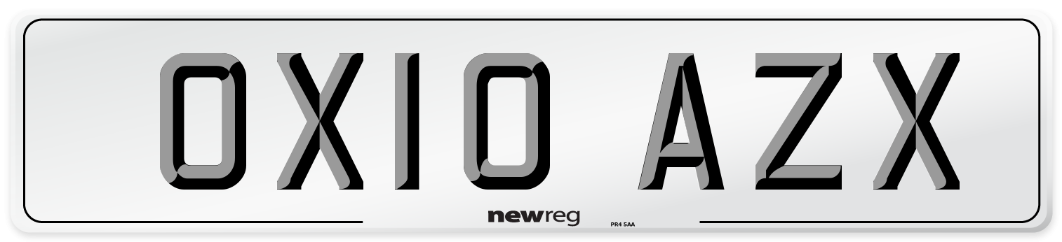 OX10 AZX Number Plate from New Reg